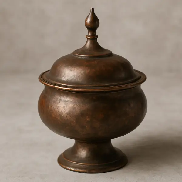 ظرف مسی تیره شده