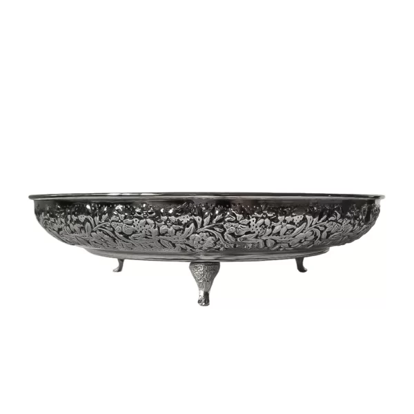 سینی سه پایه کروم مسی