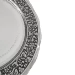 شیرینی خوری مسی کروم طرح گلبرگ